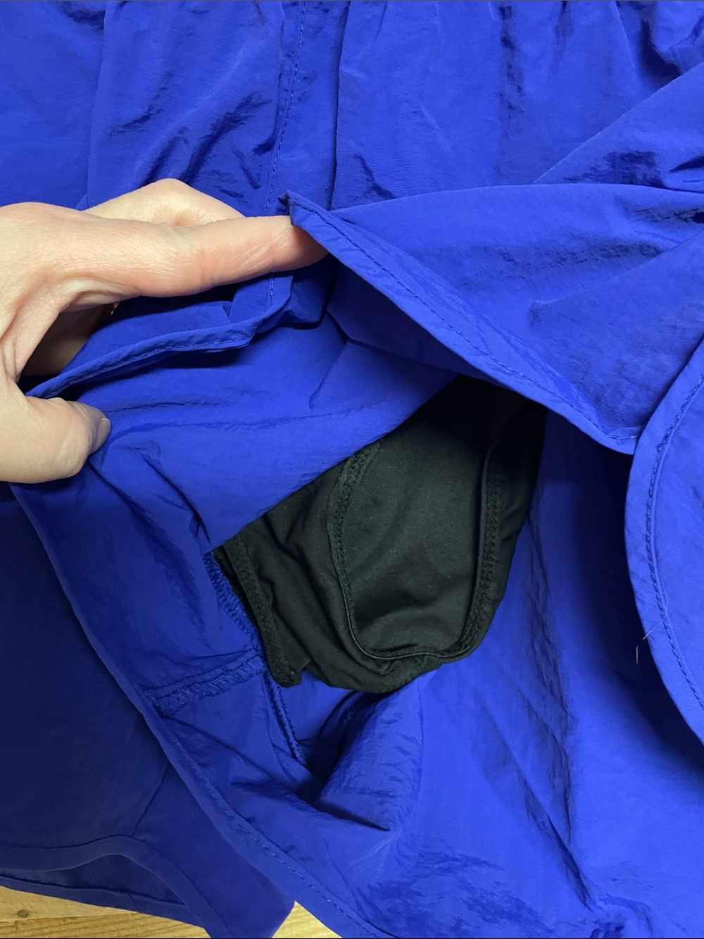 Zenana size XL Royal Blue Color Athletic Shorts Relaxed Fit with Built-in Panty - Picture 5 of 7